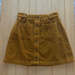 Madewell Corduroy Button-Front Skirt